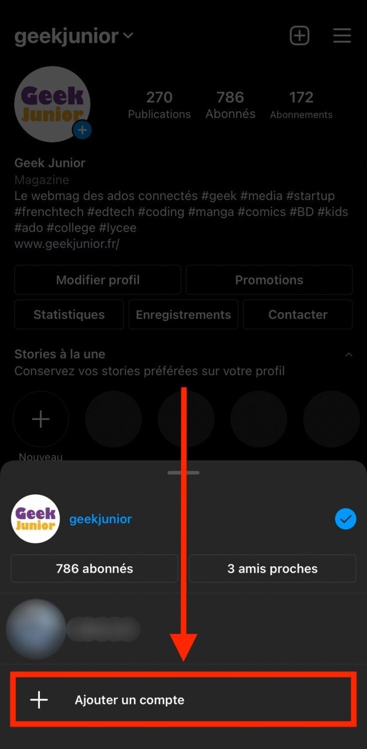 Ajouter un compte Instagram