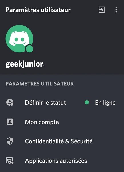 discord parametre