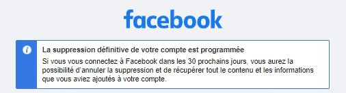 Suppression Facebook fin