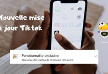 Nouvelle mise à jour Tiktok