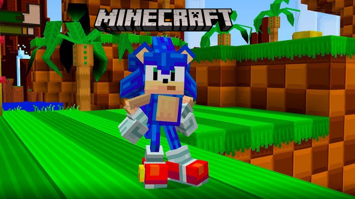 Sonic dans Minecraft !