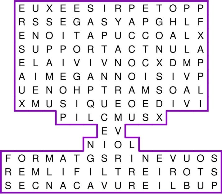 grille mots mêlés Geek Junior n°14