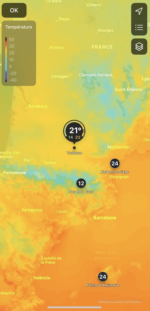 Carte Météo iOS 15.0