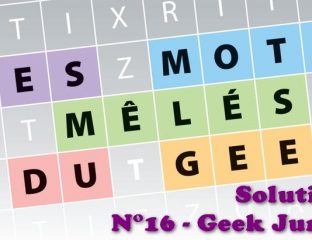 Geek Junior - Solutnions mots mélés n°16