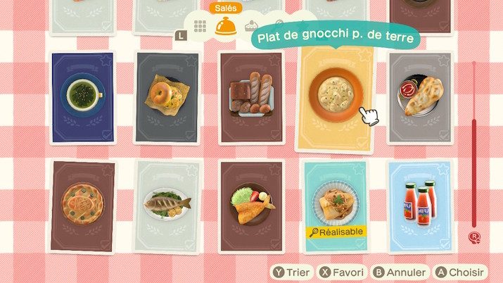 Recettes Animal Crossing