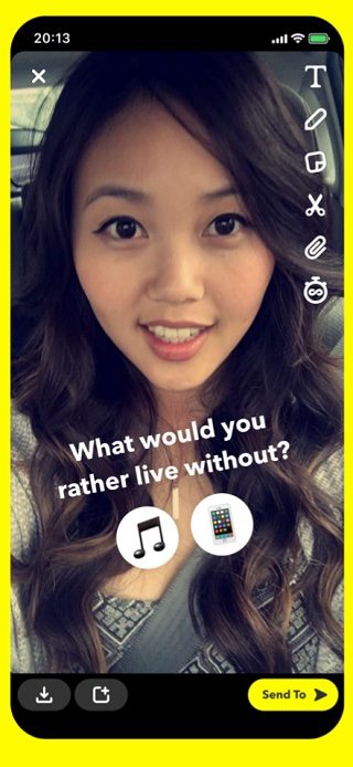 Sondage Snapchat