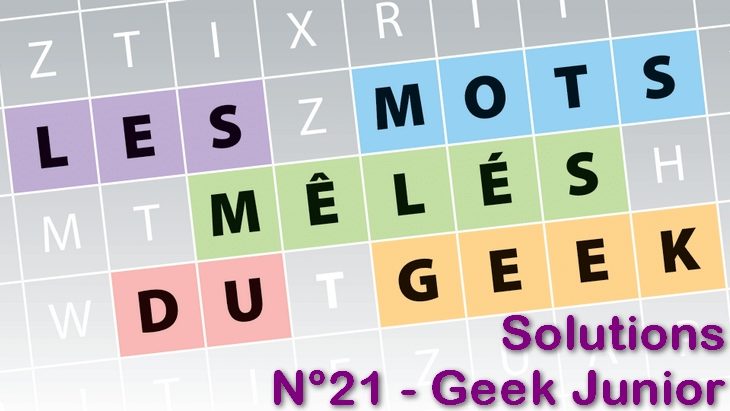 Mots mêlés - Geek Junir n°21