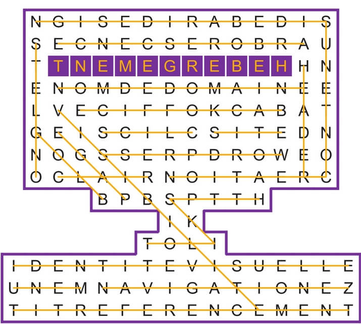 Grille de jeu mots mêlés Geek Junior n°23 - solution