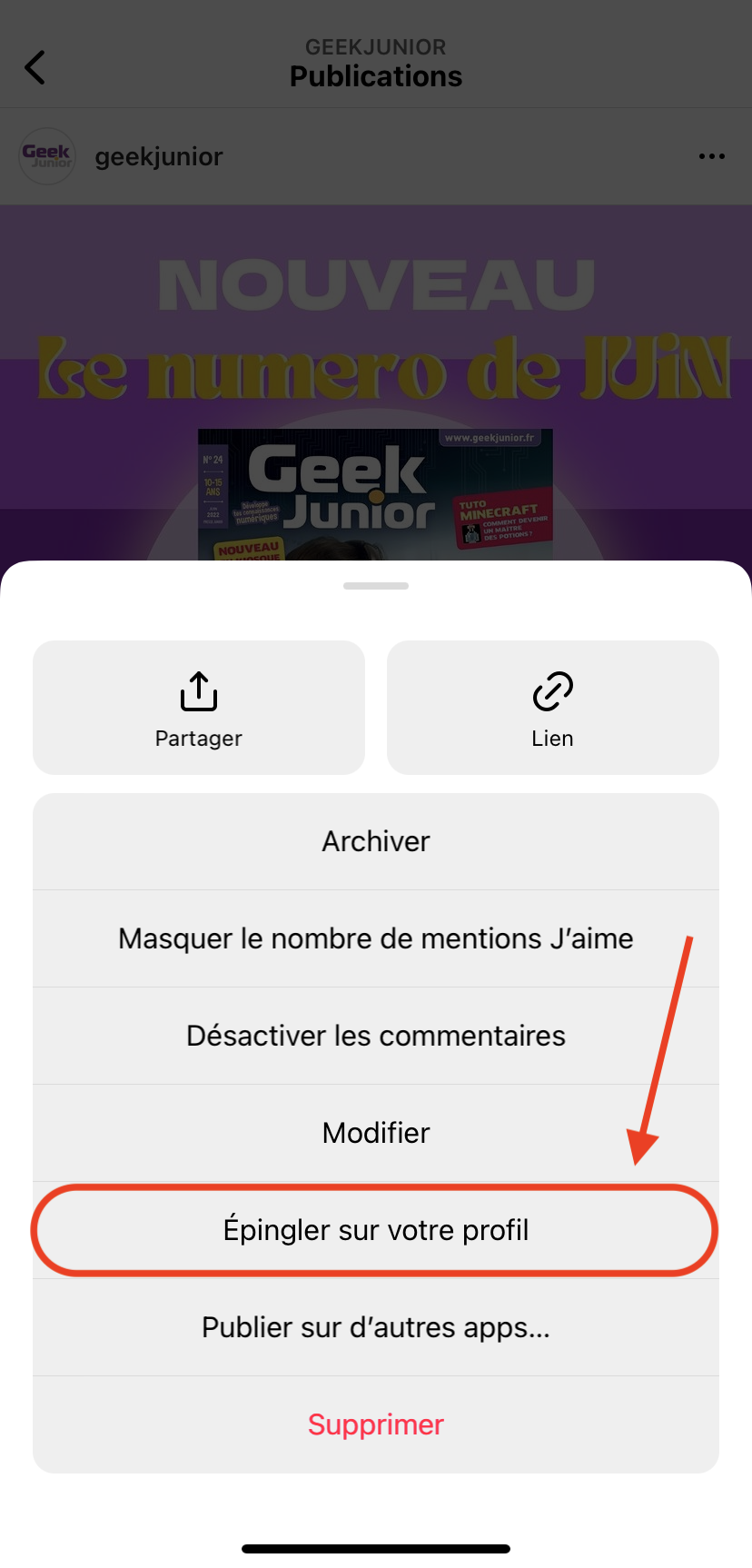 Épingler_une_publication_Instagram_Étape2_Geek_Junior