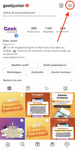 désactiver_invitations_messages_groupes_Instagram_étape_1