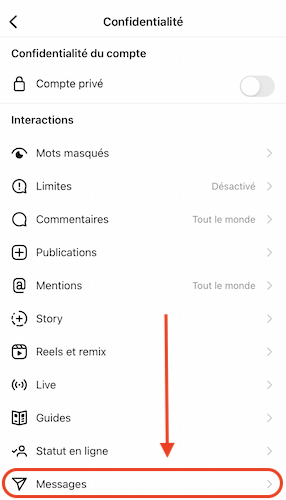 désactiver_invitations_messages_groupes_Instagram_étape_4