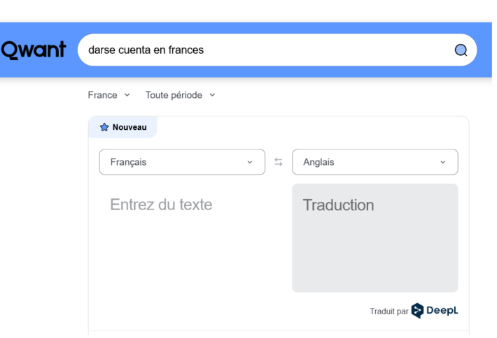 DeepL sur Qwant