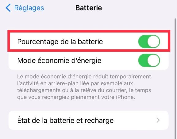 IphoneiOS16PourcentageBatterieGeekJunior