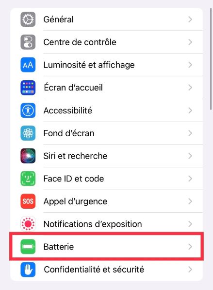 IphoneiOS16RéglagesBatterieGeekJunior