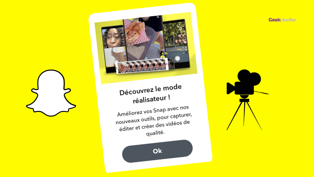 Mode Réalisateur Snapchat Geek Junior