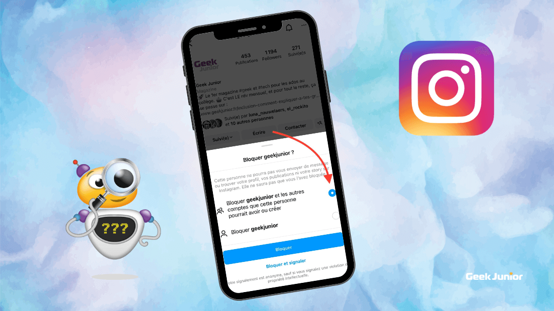 Comment bloquer compte Instagram