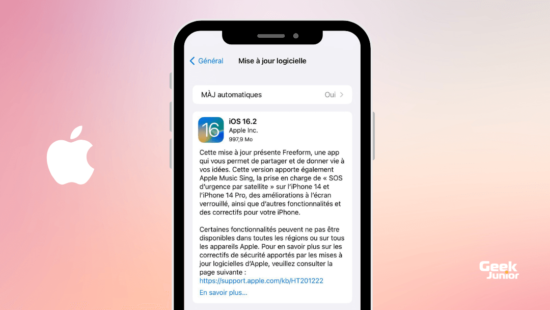 Apple iOS 16.2 Geek Junior