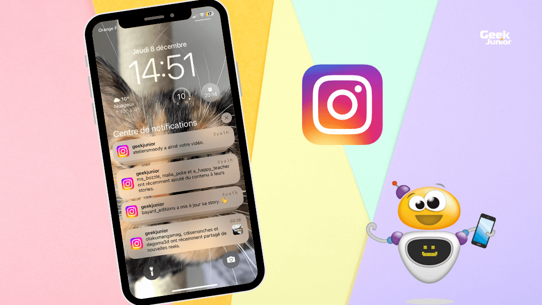 Gérer notifications Instagram