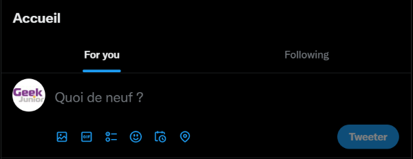 Twitter nouveau feed Geek Junior