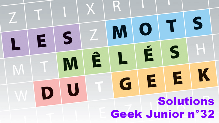 Jeu mots mêlés Geek Junior n°32