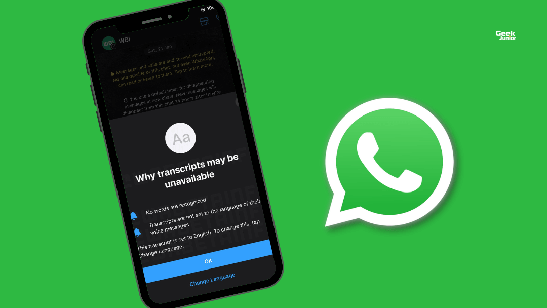 Une nouvelle fonctionnalité WhatsApp la transcription