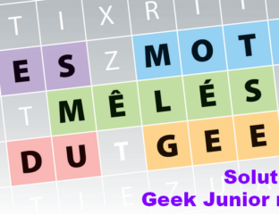 Mots mêlés Geek Junior n°33 - solutions