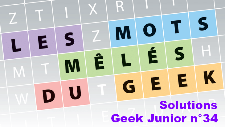Mots mêlés du geek - Geek Junior n°34