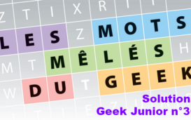 GeekJunior jeu du Geek n°36 Solutions