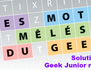 Geek Junior n°38 - Mots mêlés solution