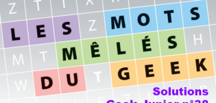 Geek Junior n°38 - Mots mêlés solution