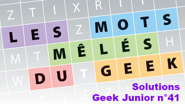 Mots mêlés Geek Junior n°41