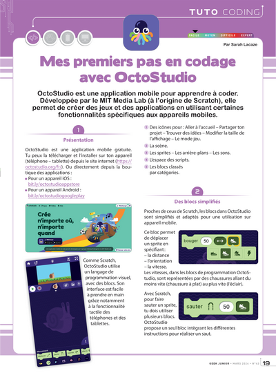 Geek Junior n°4" - tuto OctoStudio