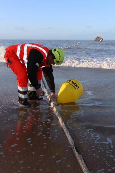 Atterrissement du cable Dunant