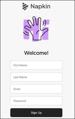napkin 01 sign up